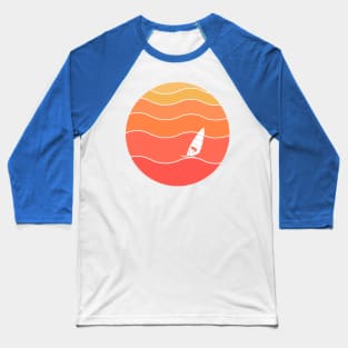 Windsurfing sunset waves Baseball T-Shirt